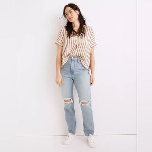 The Curvy Perfect Vintage Jean in Danby Wash: Ripped Edition